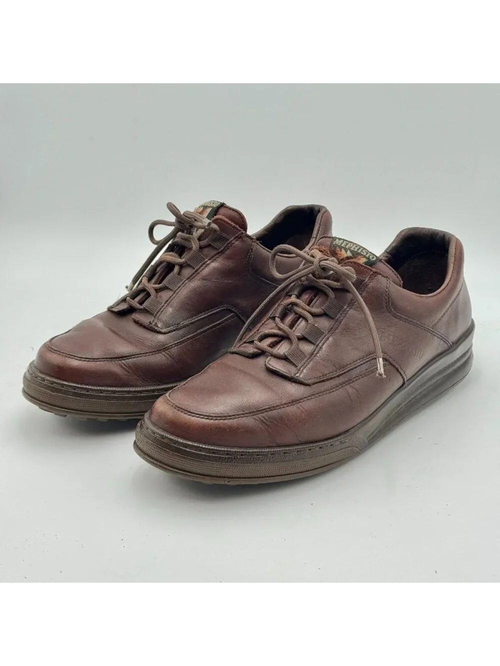 Mephisto Match Runoff Air Jet Shoes Mens 11 Brown Leather Walking Sneakers